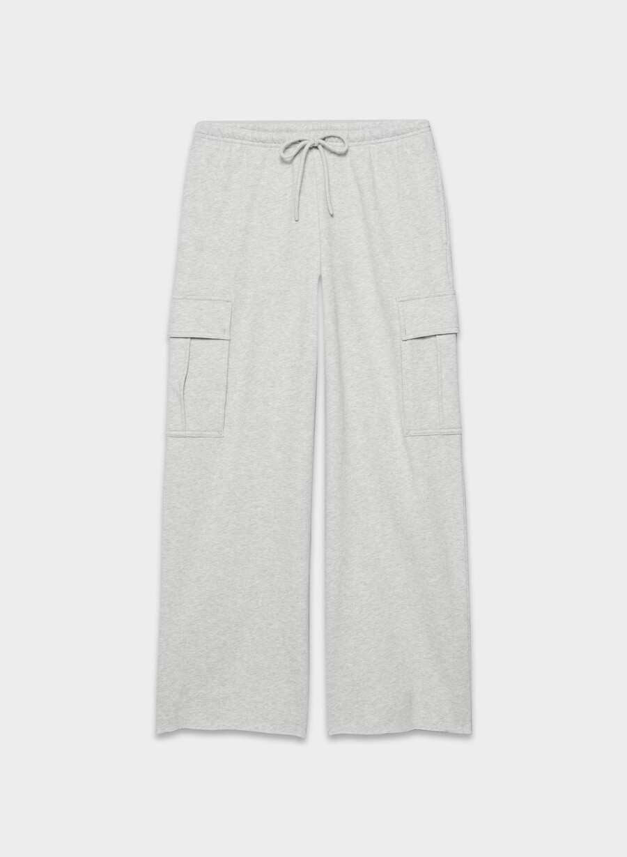 pantaloni de trening cozy sweatfleece mega cargo flutter heather chrome