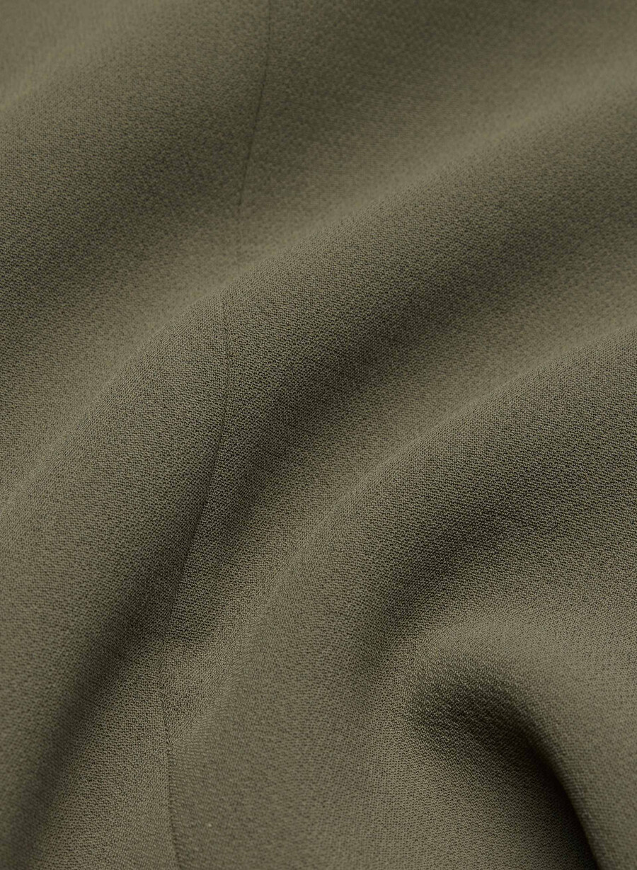 rochie volute - crepette dark olive