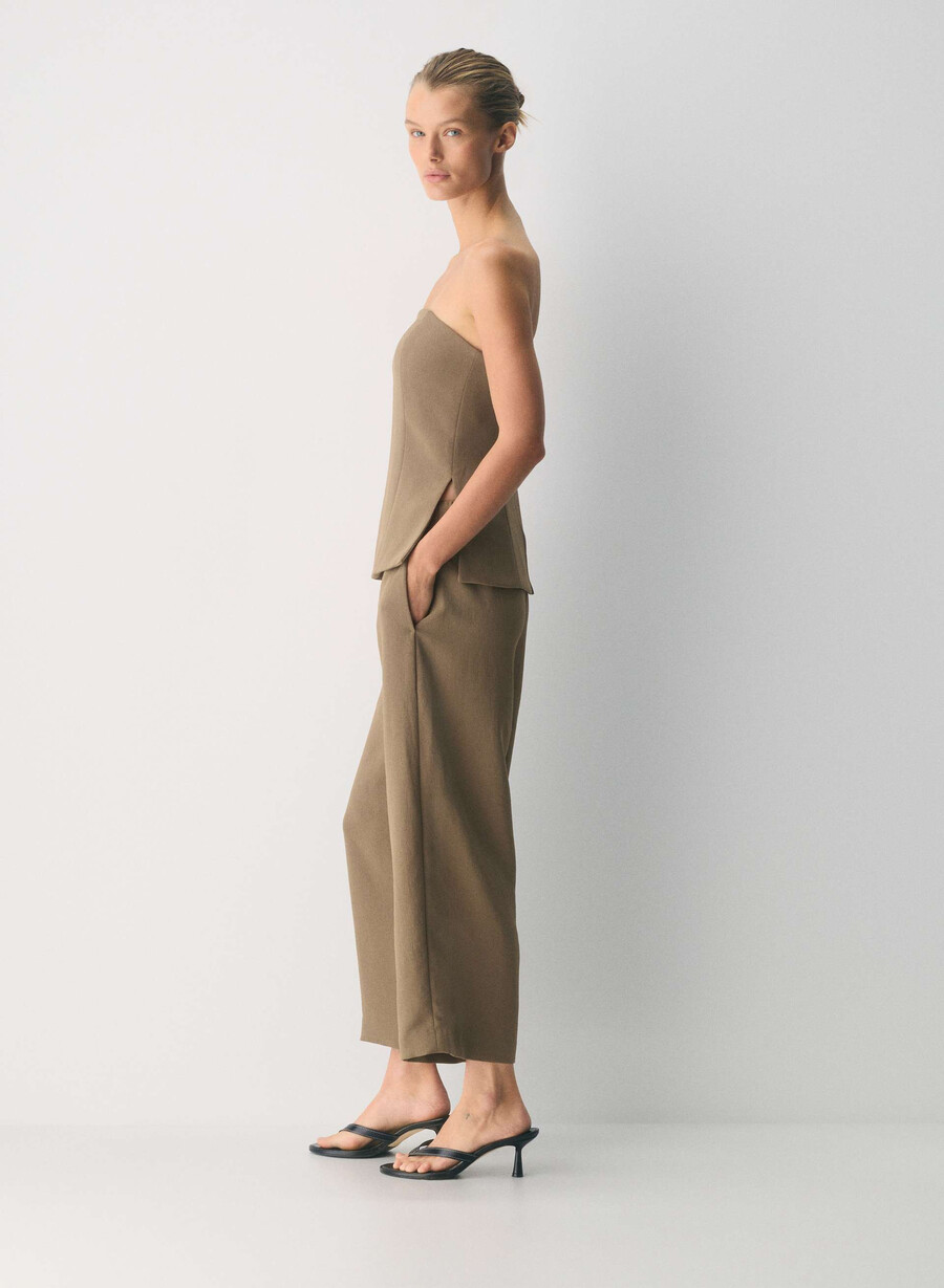 pantaloni scurți lodge pant - crepette folio maro
