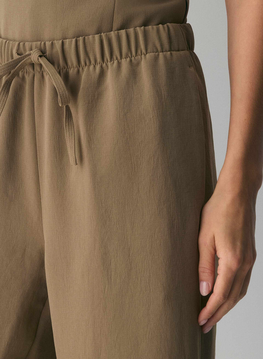 pantaloni scurți lodge pant - crepette folio maro