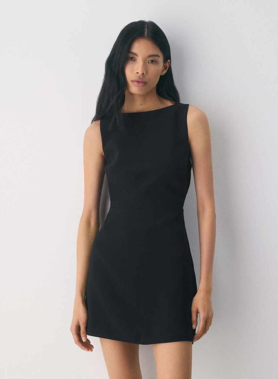 rochie bond - crepette negru