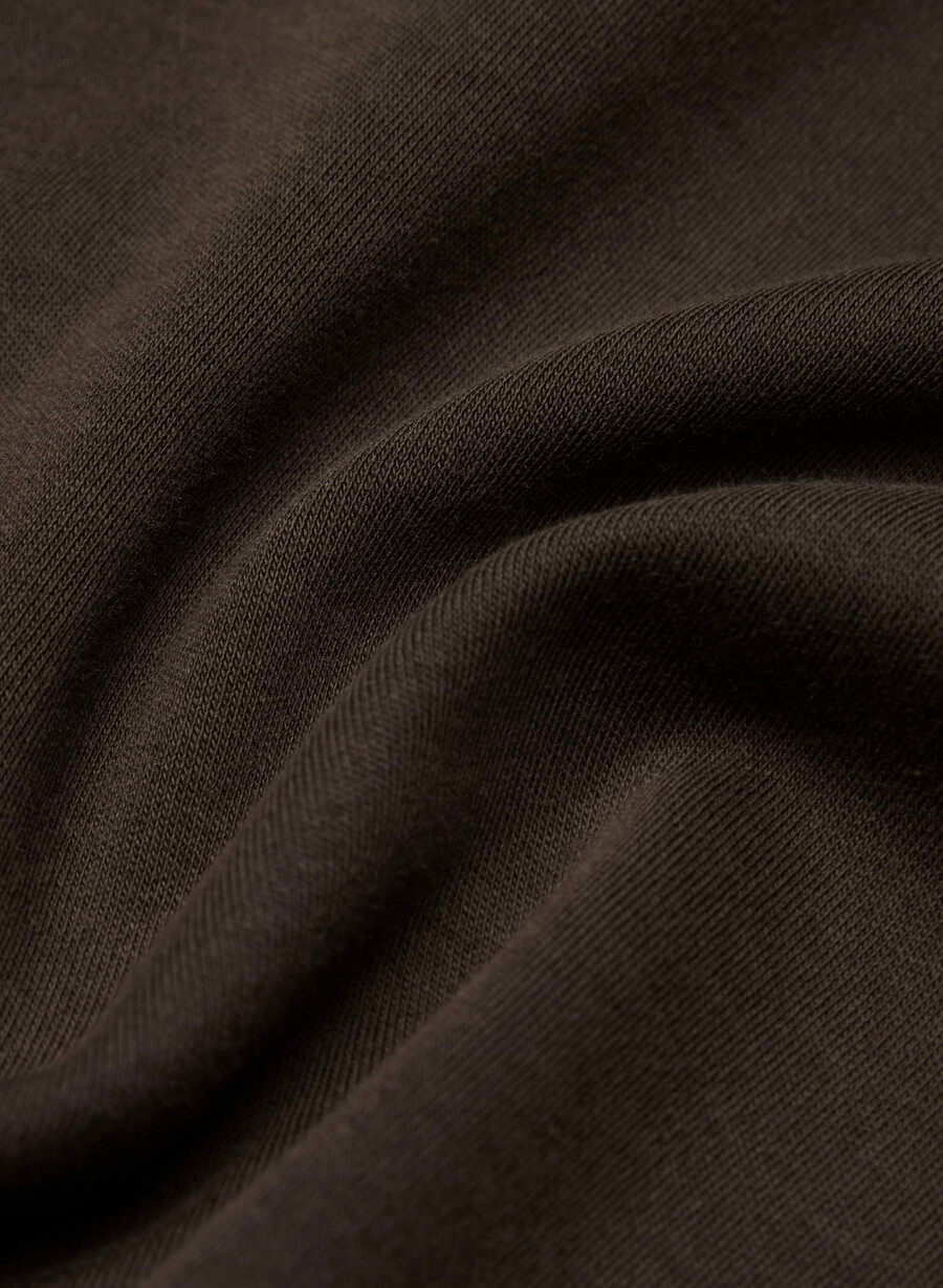 tricou din bumbac interlock cu imprimeu rich mocha brown