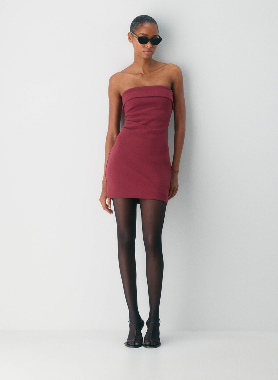 rochie mini figureknit cu imprimeu atrăgător cordovan