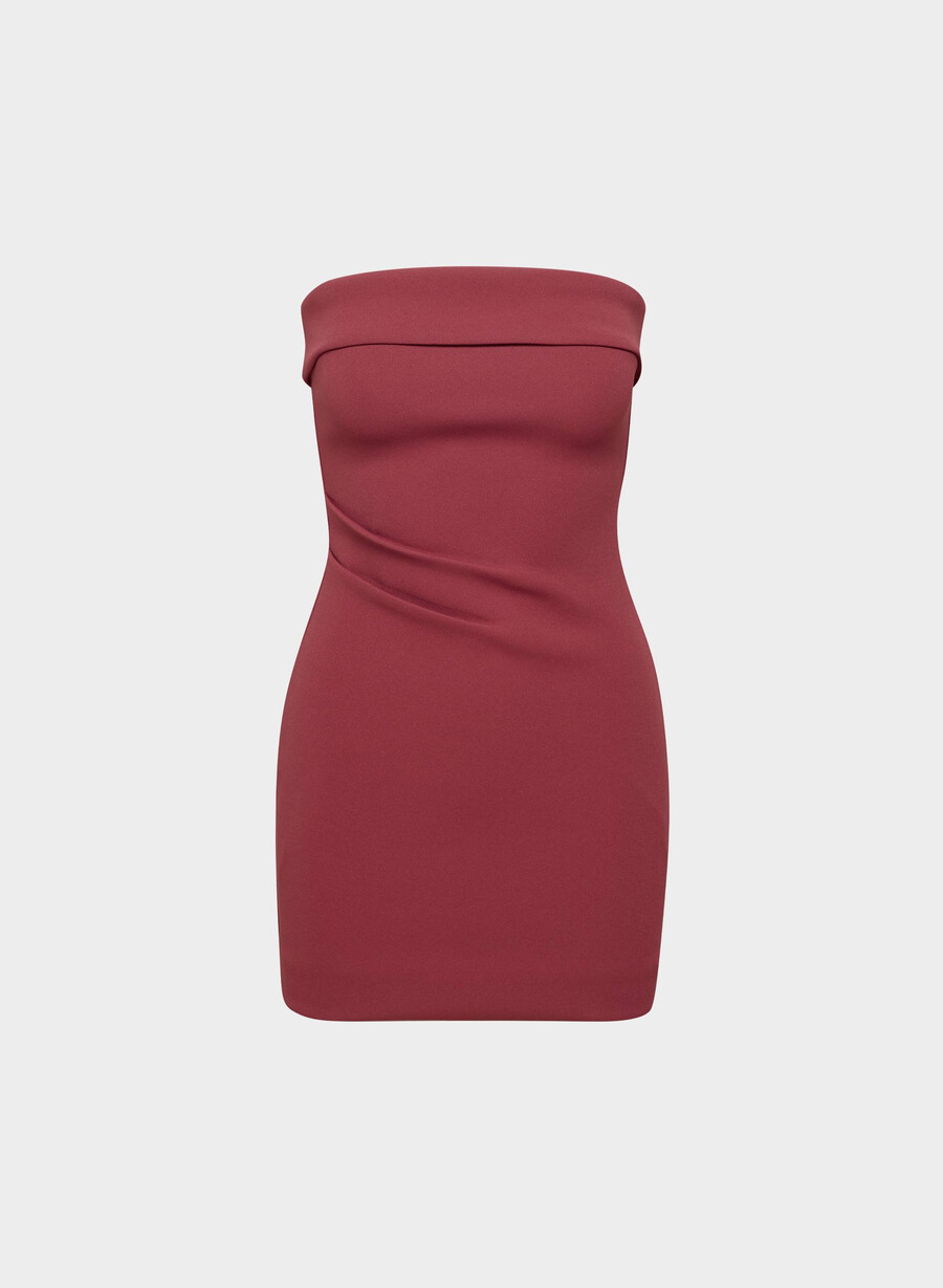 rochie mini figureknit cu imprimeu atrăgător cordovan