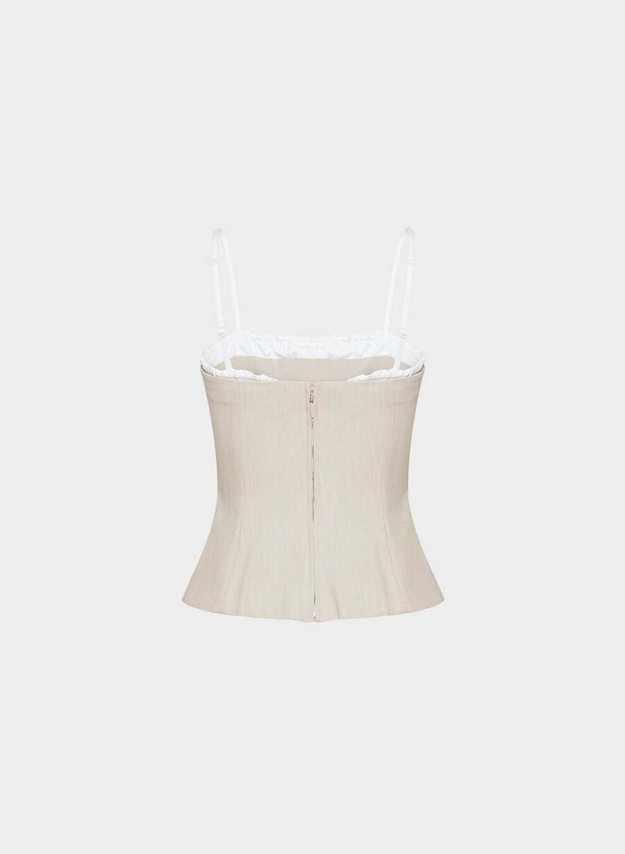 top mondrian - ressential heather matte pearl