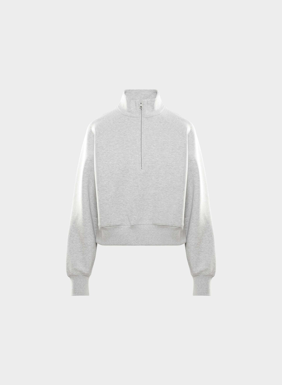 pulover afterfx dash cu fermoar 12 heather chrome
