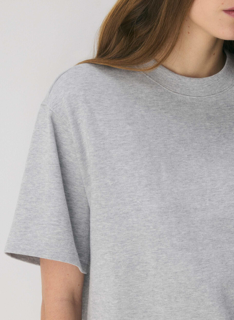 tricou mighty cotton delta heather chrome