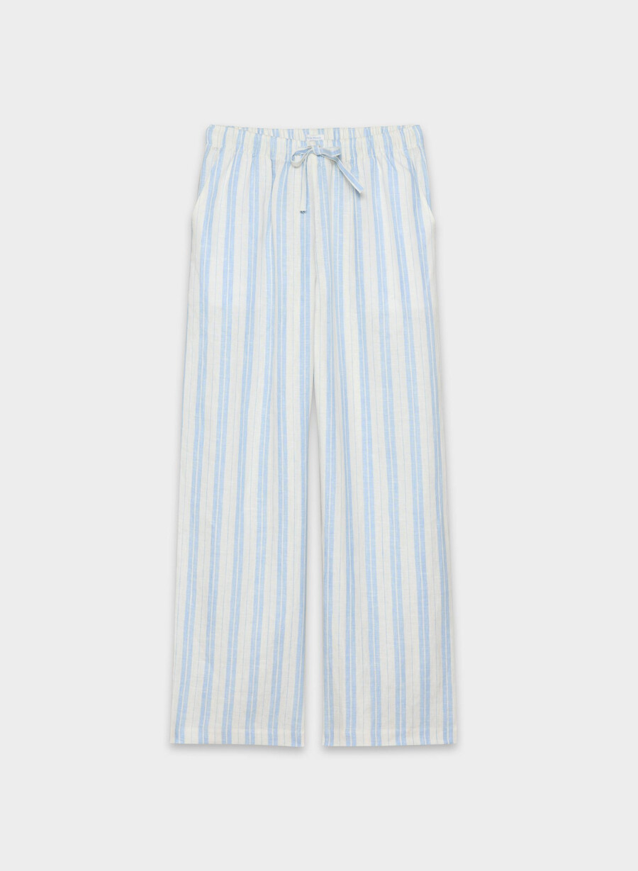 pantaloni sail linen cu maneci lungi strp ok pstcrd b