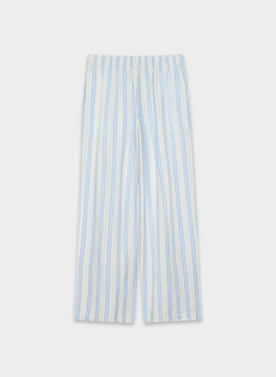 pantaloni sail linen cu maneci lungi strp ok pstcrd b