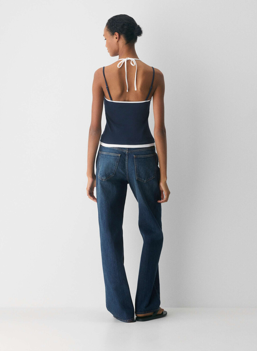 top homestretch smooth juke cu imprimeu floral albnegru