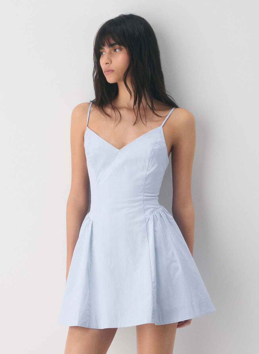 rochie mini technique poplin ingrd strp fr blbw