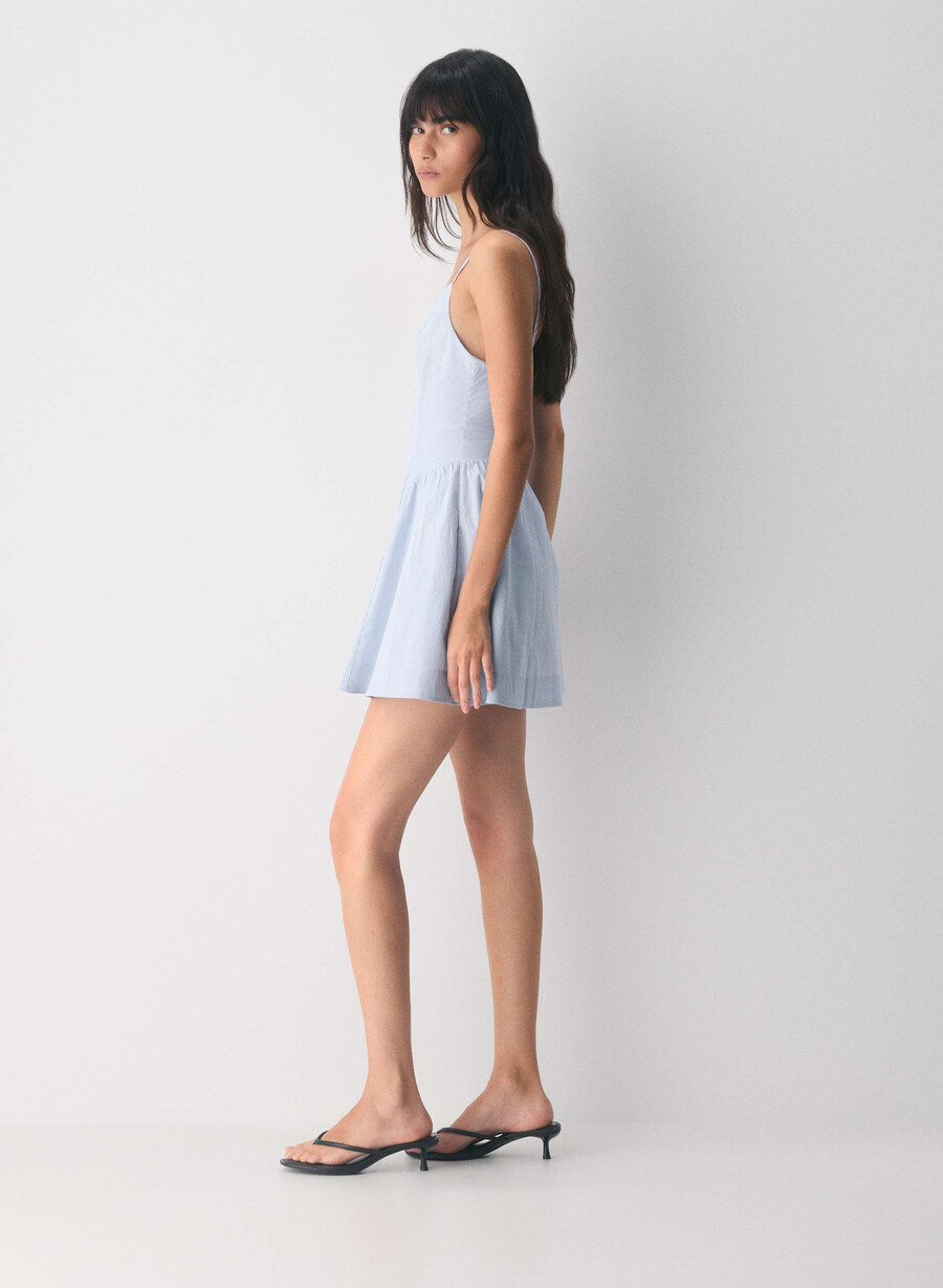 rochie mini technique poplin ingrd strp fr blbw