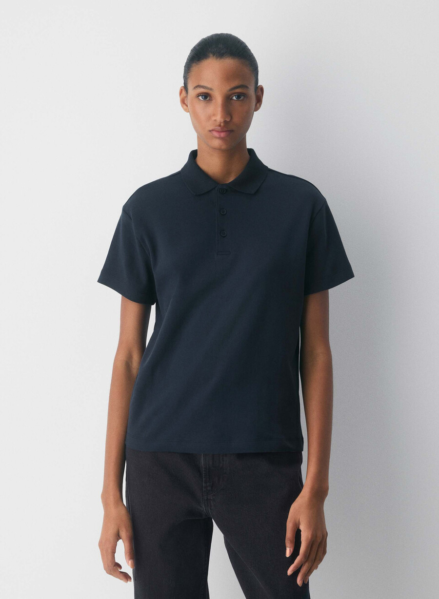 tricou polo interlock cotton consensus bleumarin Închis