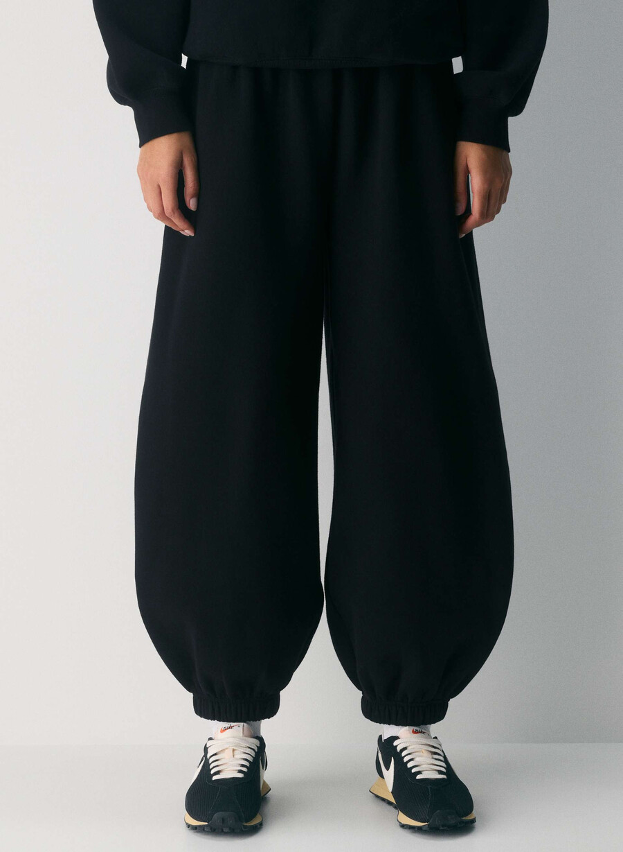 bluză de trening cozy sweatfleece mega balloon negru