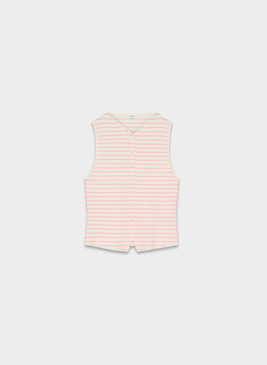 vestă tip pulover de croquet - wonder yarn lght brch jlybn pnk