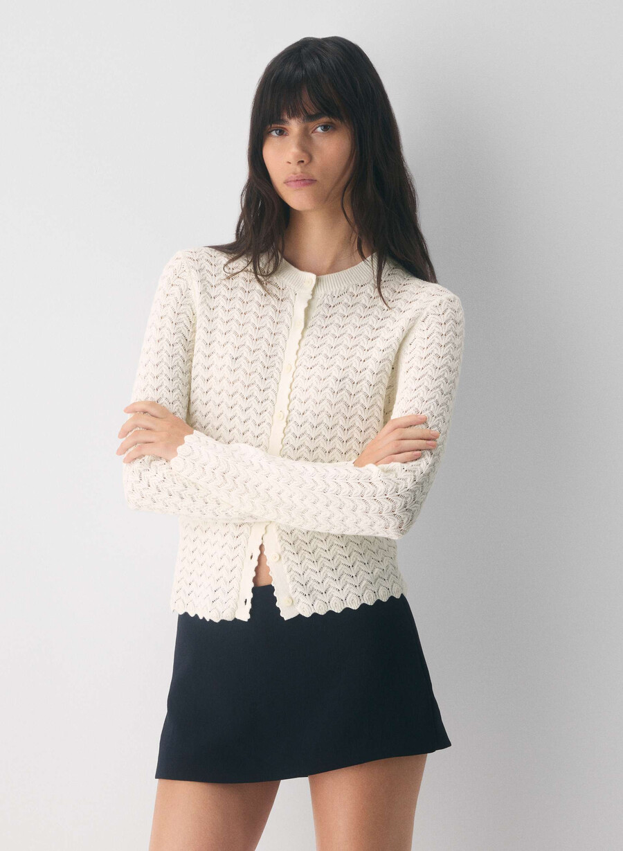 cardigan cotton charm prelusion verde deschis