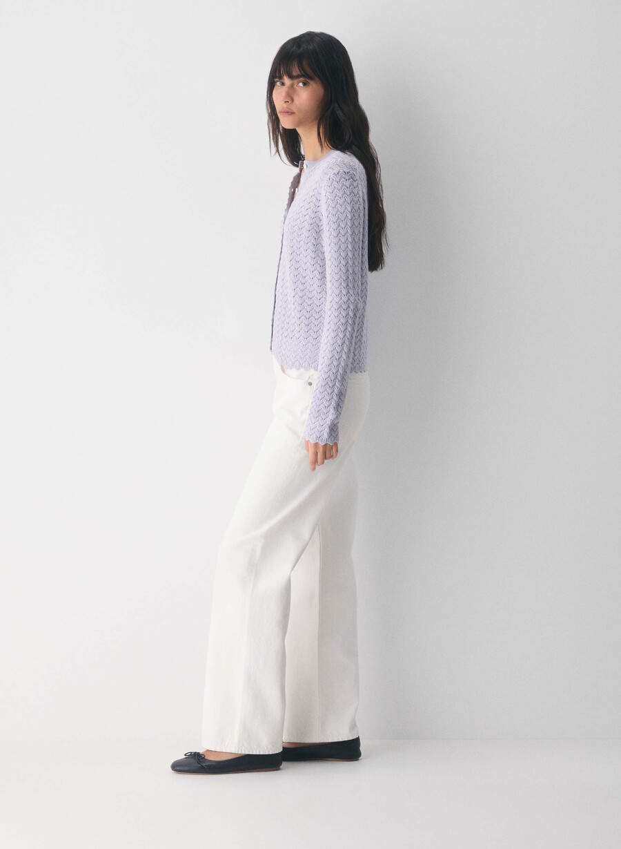 cardigan cotton charm prelusion liliac flori sĂlbatice