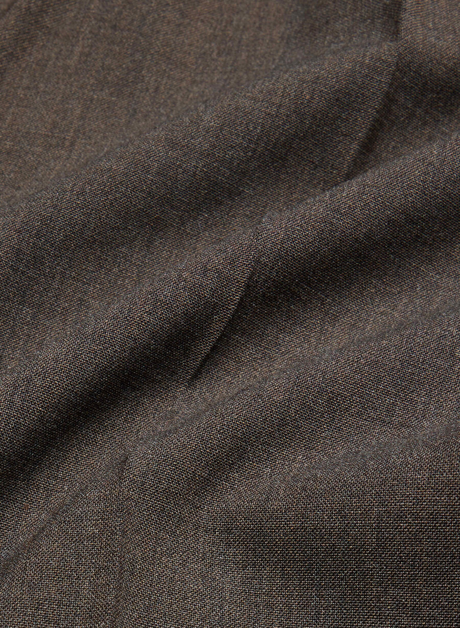 pantalonii effortless din lână heather rich mocha brn