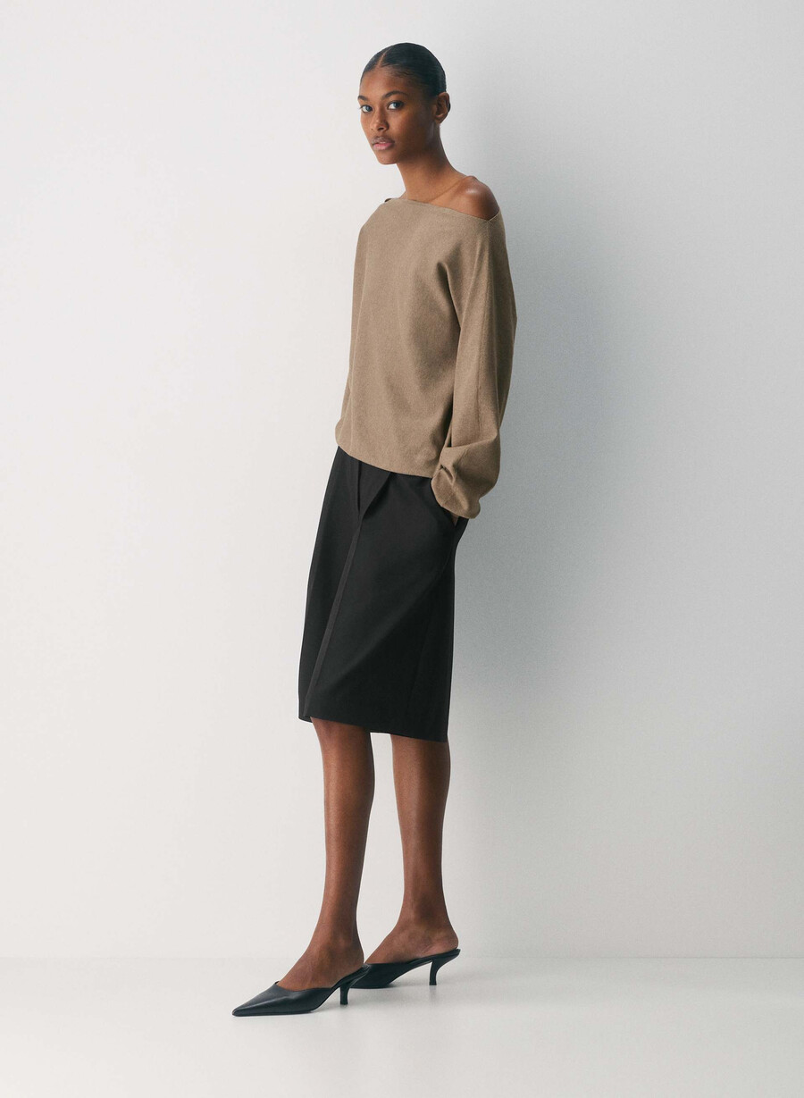pulover inspiration - wonder yarn matte pearl