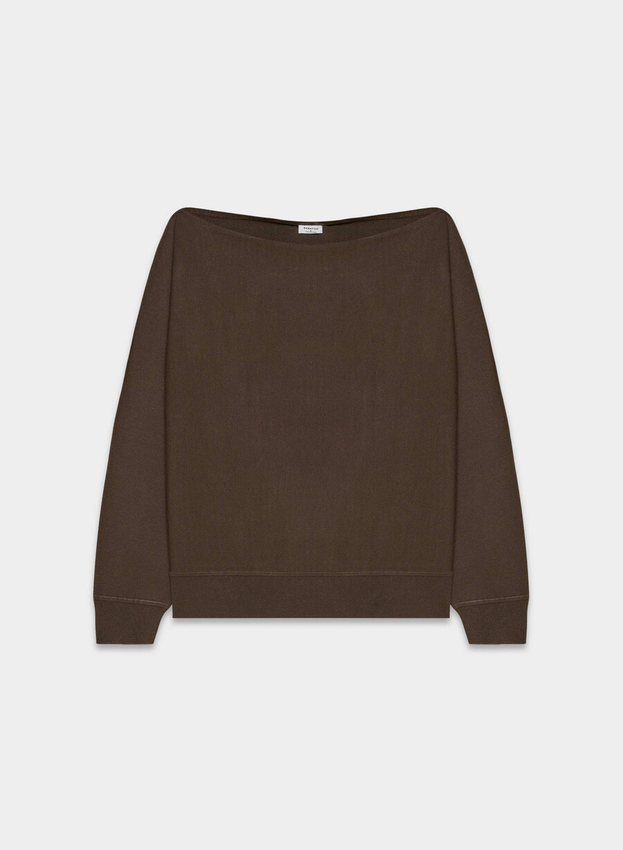 pulover inspiration - wonder yarn rich mocha brown