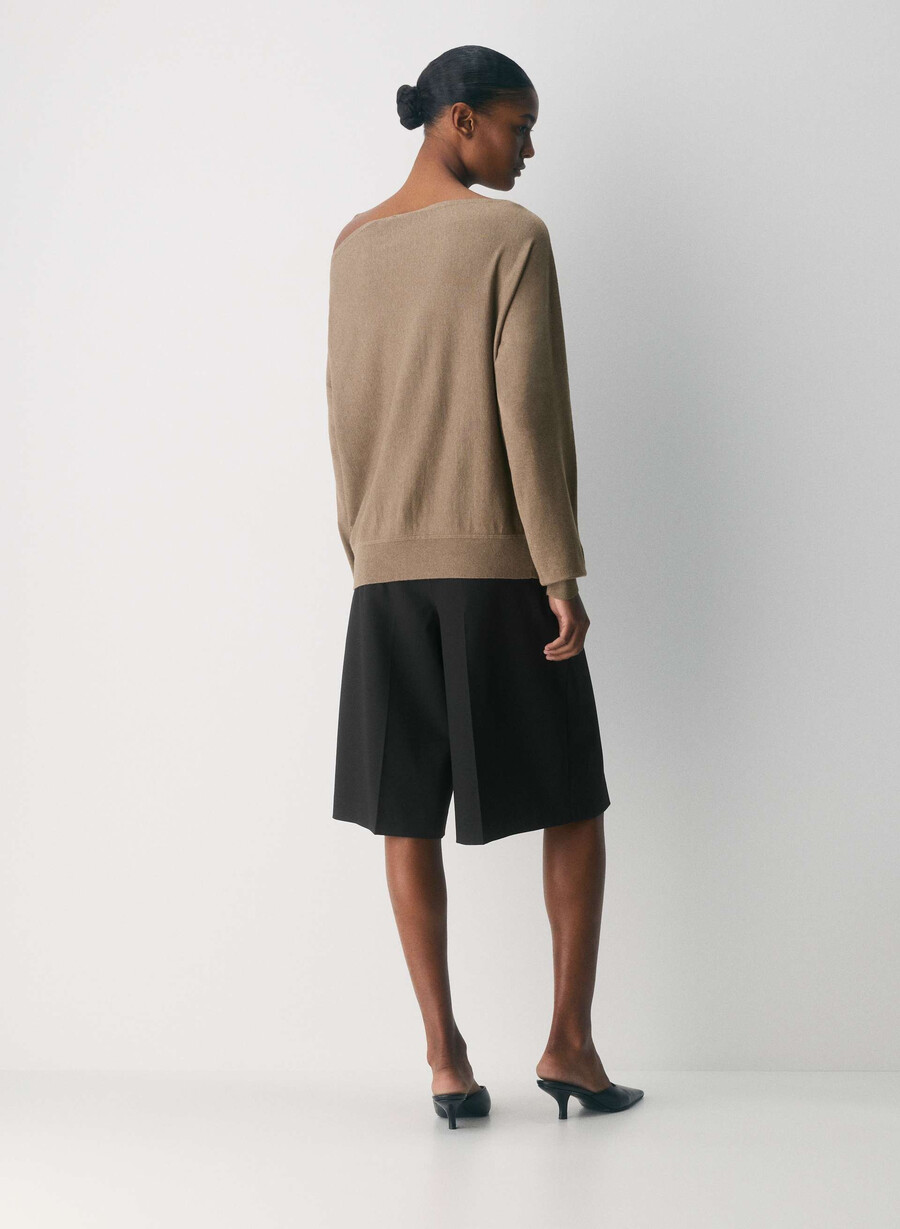 pulover inspiration - wonder yarn heather folio brown