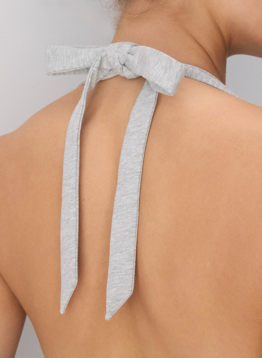 top casual contour optimum cu imprimeu halter și imprimeu heather chrome