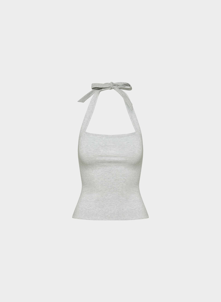 top casual contour optimum cu imprimeu halter și imprimeu heather chrome