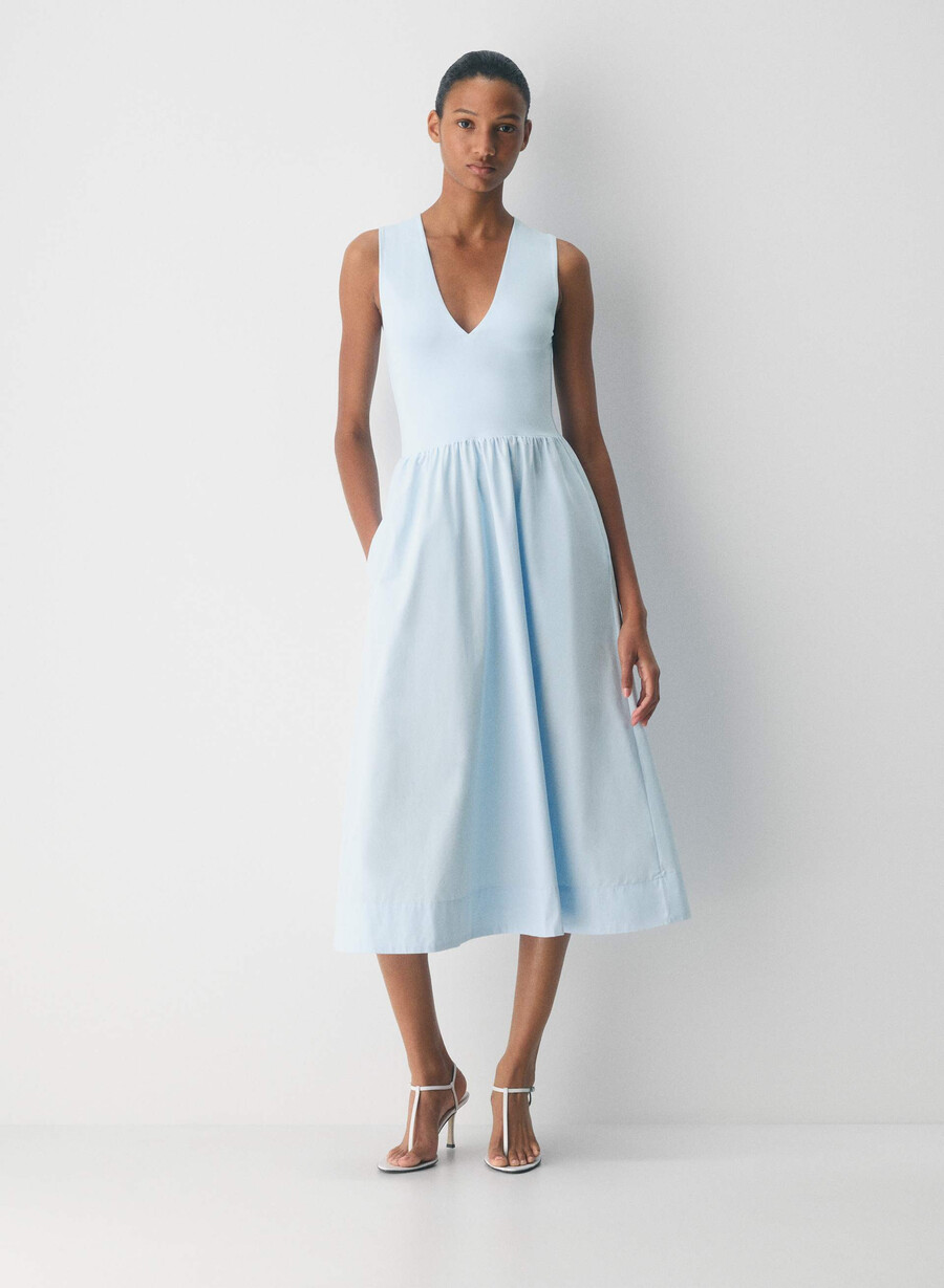 rochie locale poplin villa blue