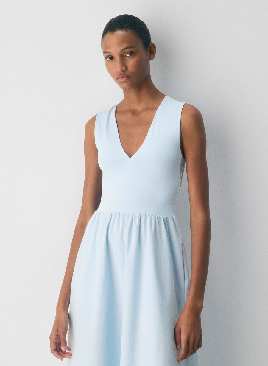 rochie locale poplin villa blue