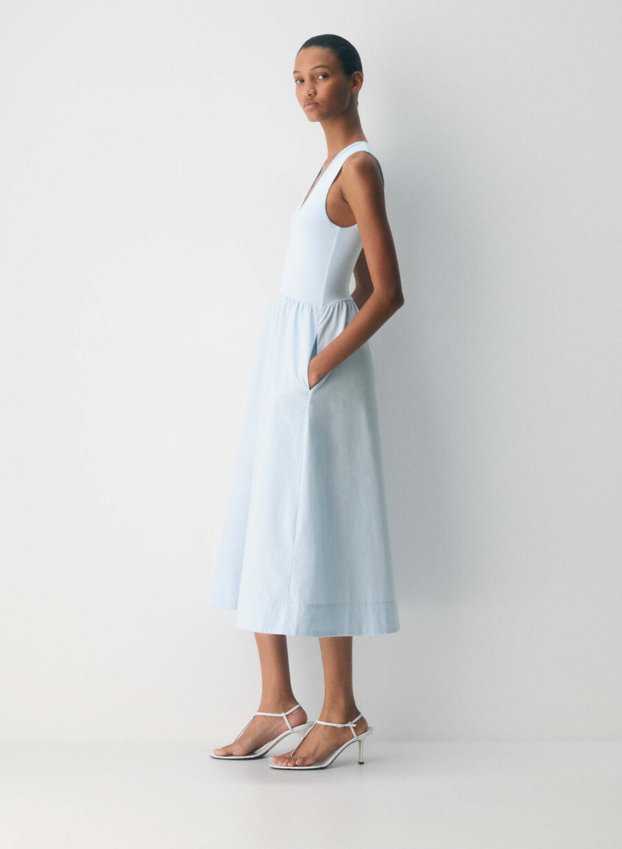 rochie locale poplin villa blue