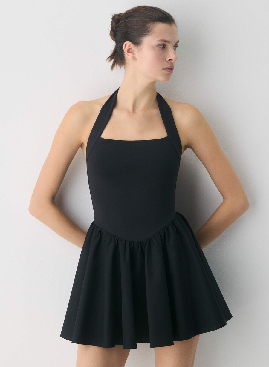 rochie courtyard poplin negru