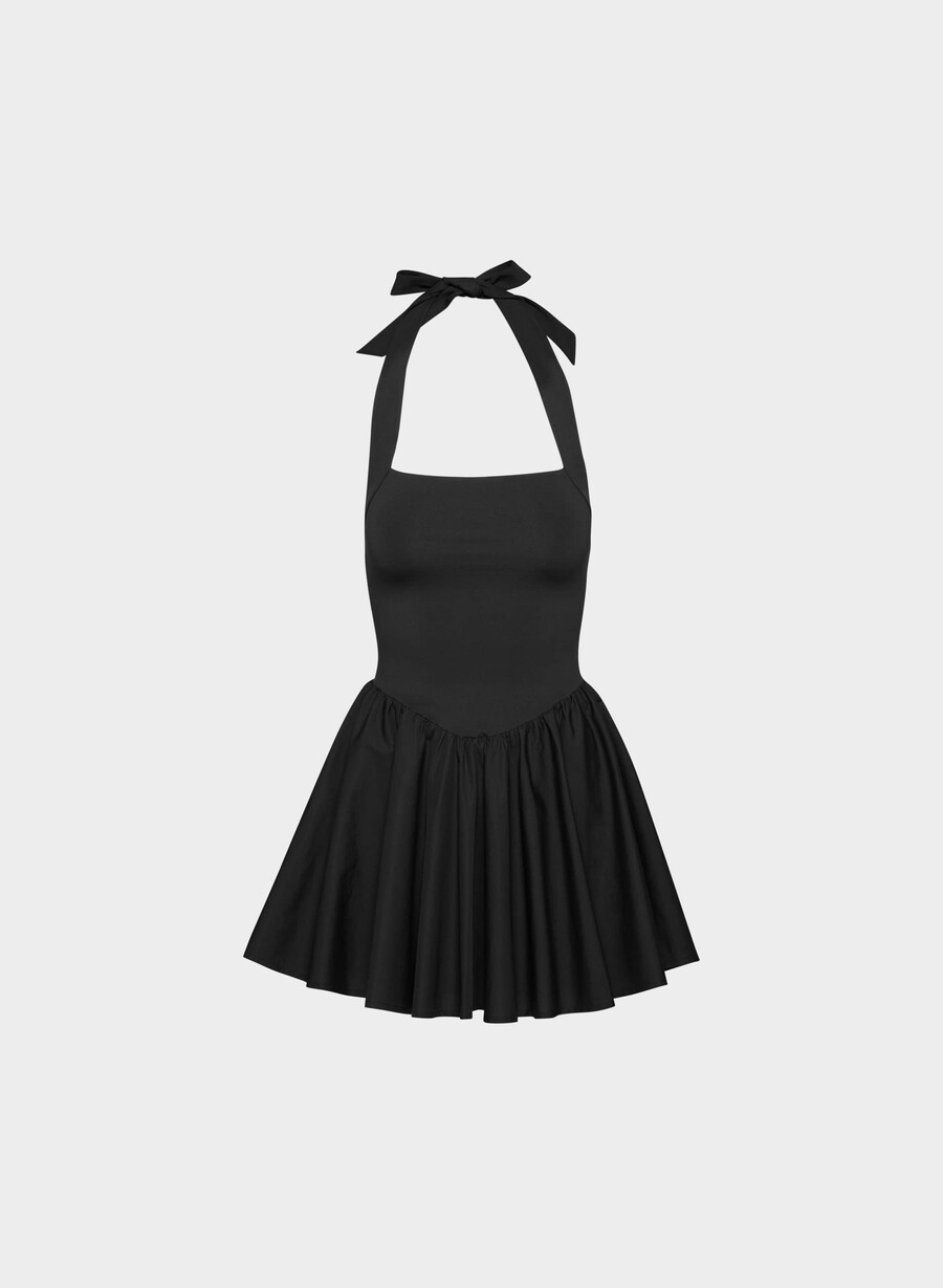 rochie courtyard poplin negru