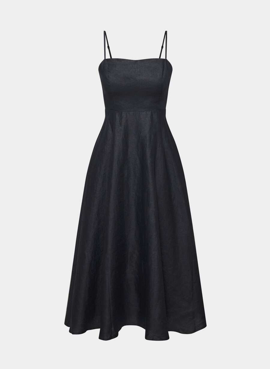 rochie anecdote linen dark night navy