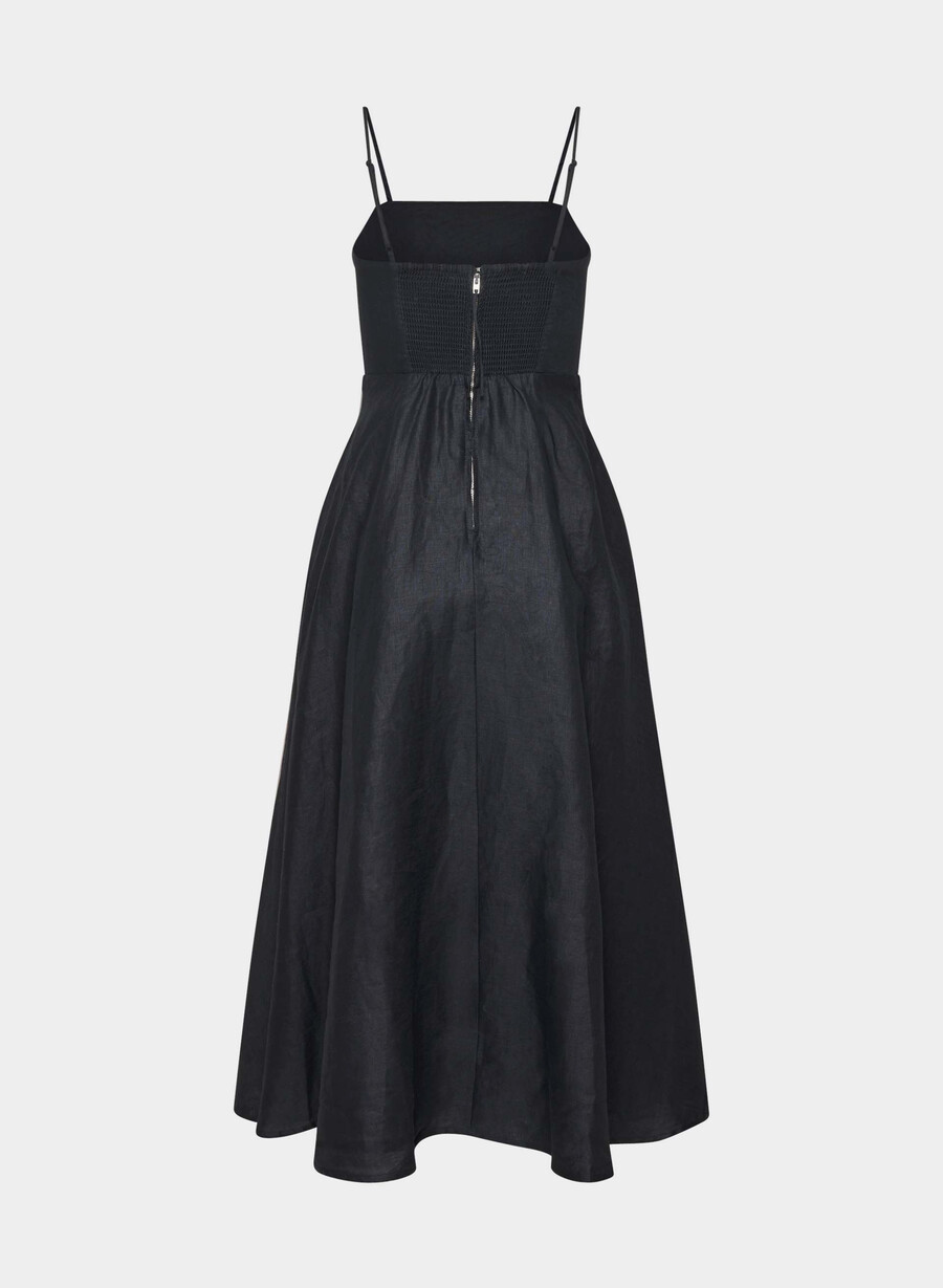 rochie anecdote linen dark night navy