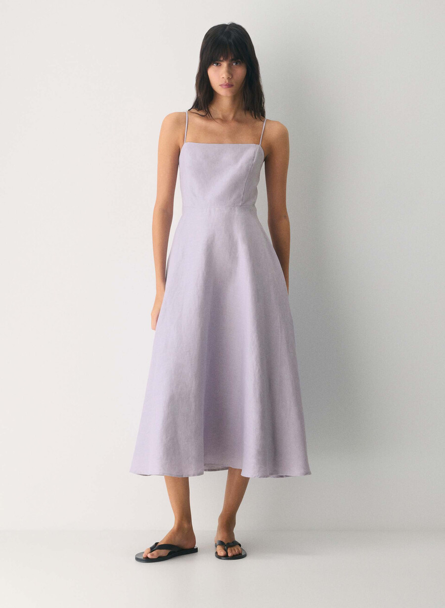 rochie anecdote linen dark night navy