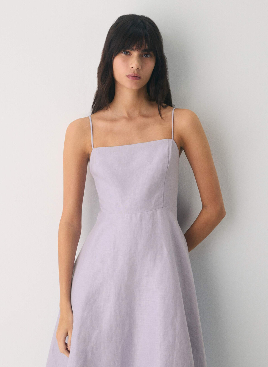rochie anecdote linen dark night navy