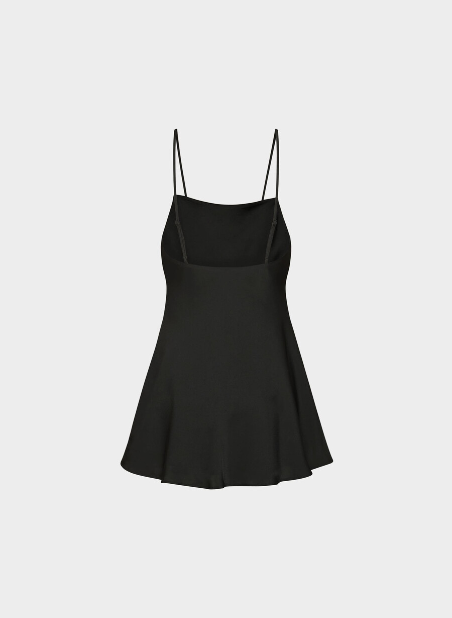 rochie confession din satin negru