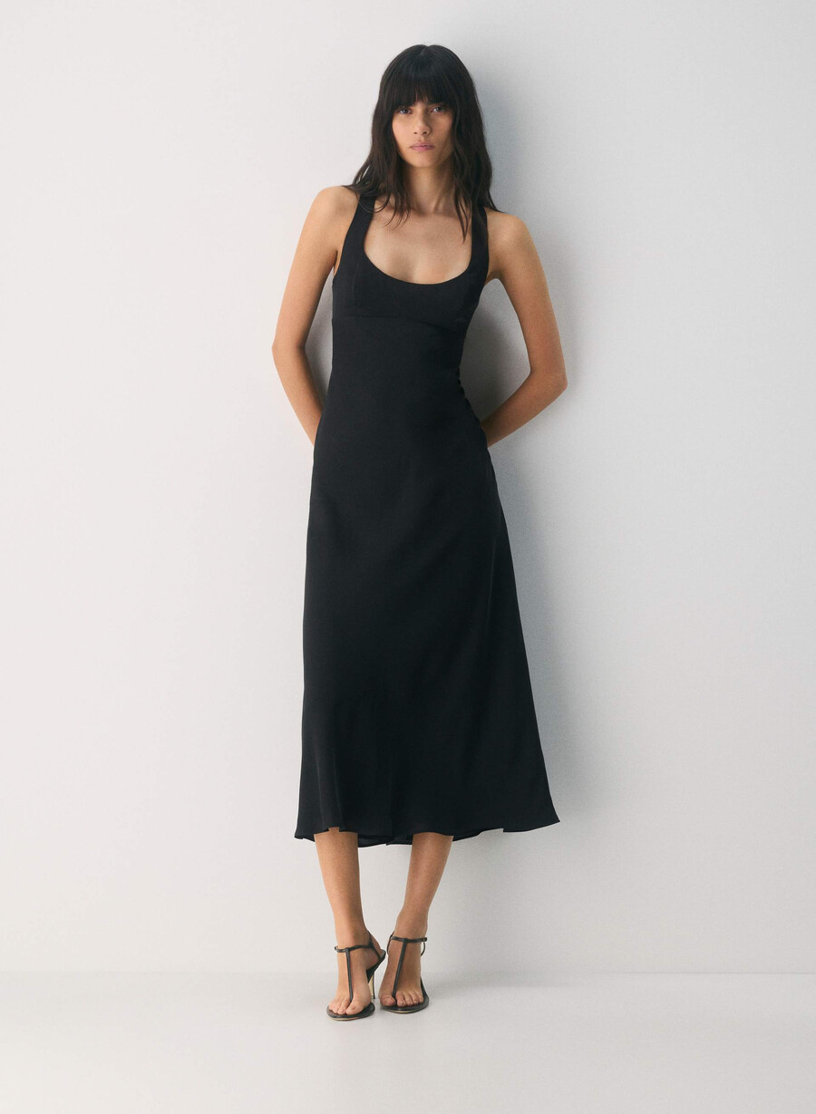 rochie candela din satin neagrĂ