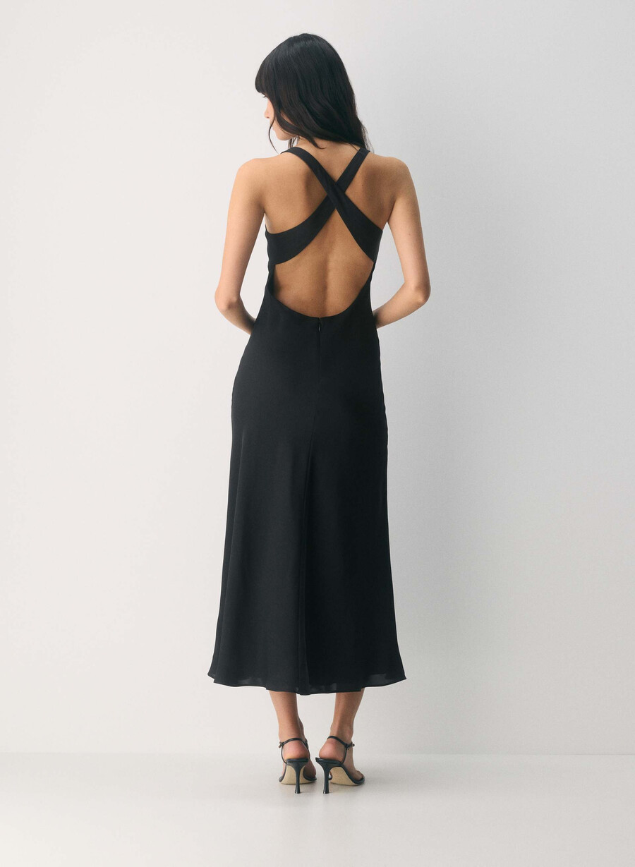 rochie candela din satin neagrĂ