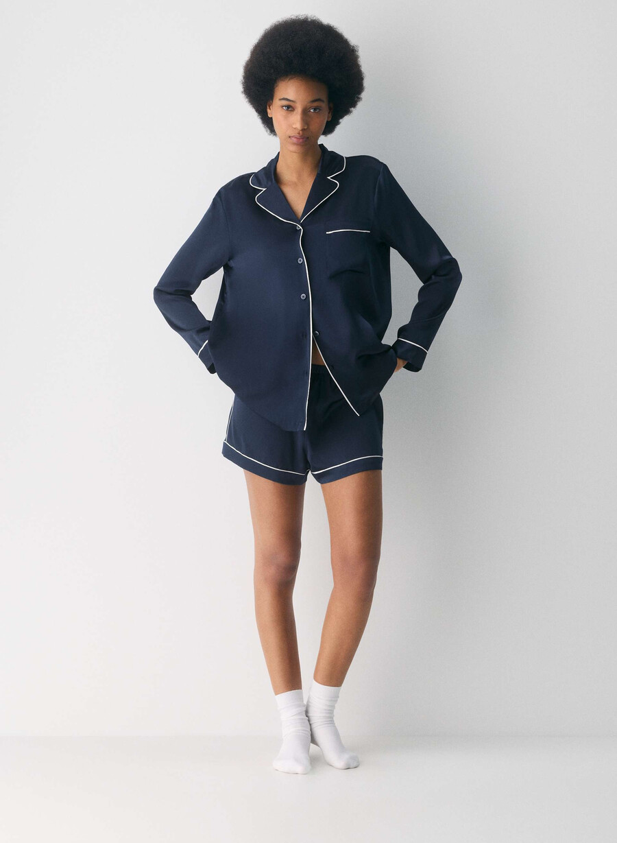 boxer de pijama din mătase nightside admiral