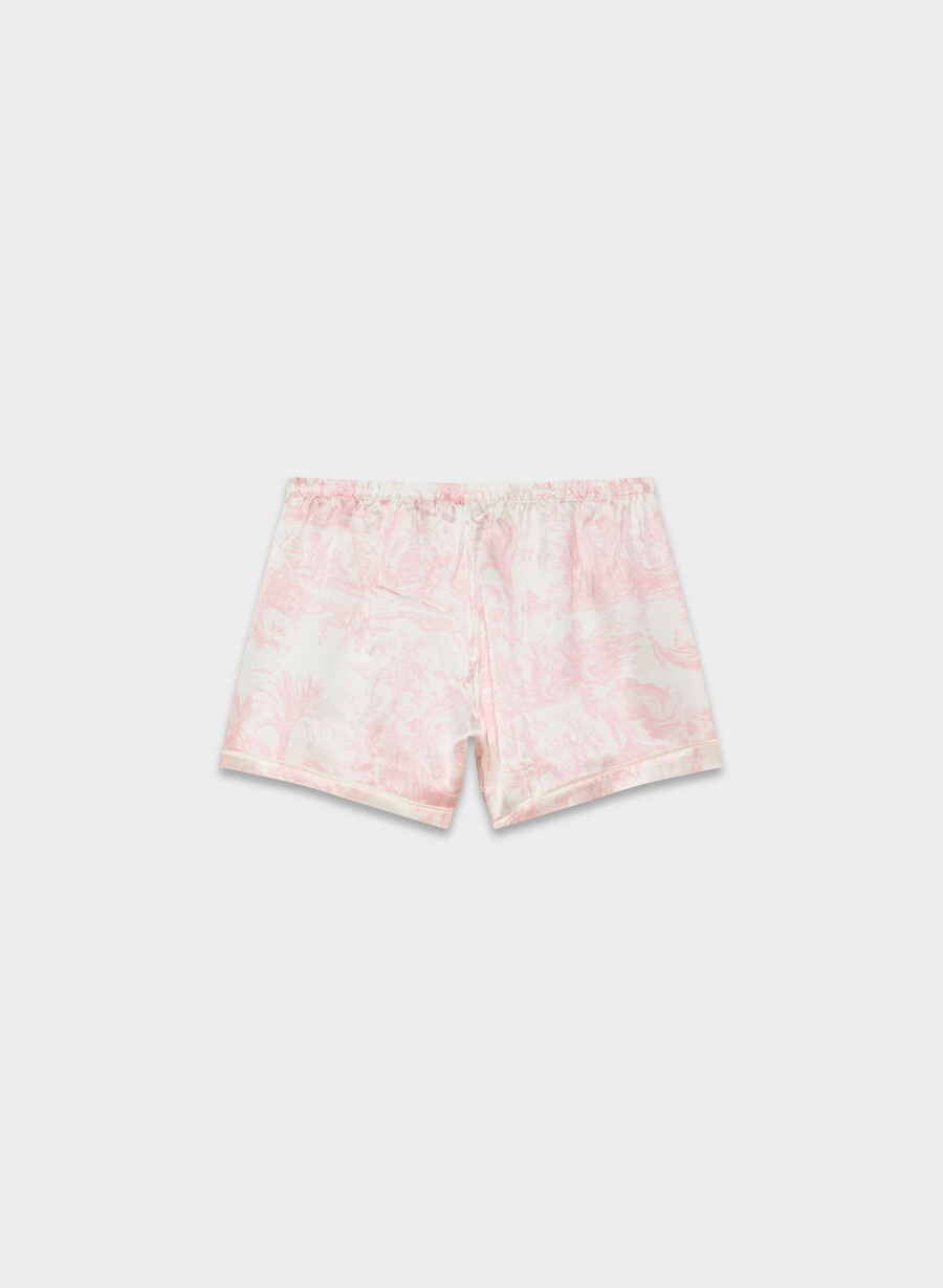 boxer de pijama nightside din mătase culoarea sâmbetei culoarea bejroz deschis