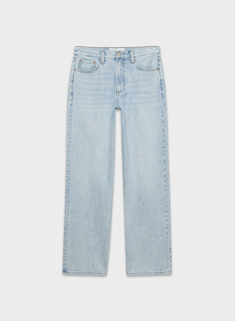 denim forum blugi largi iggy cu talie mică anii 90 15 ani culoare albastru-aprins