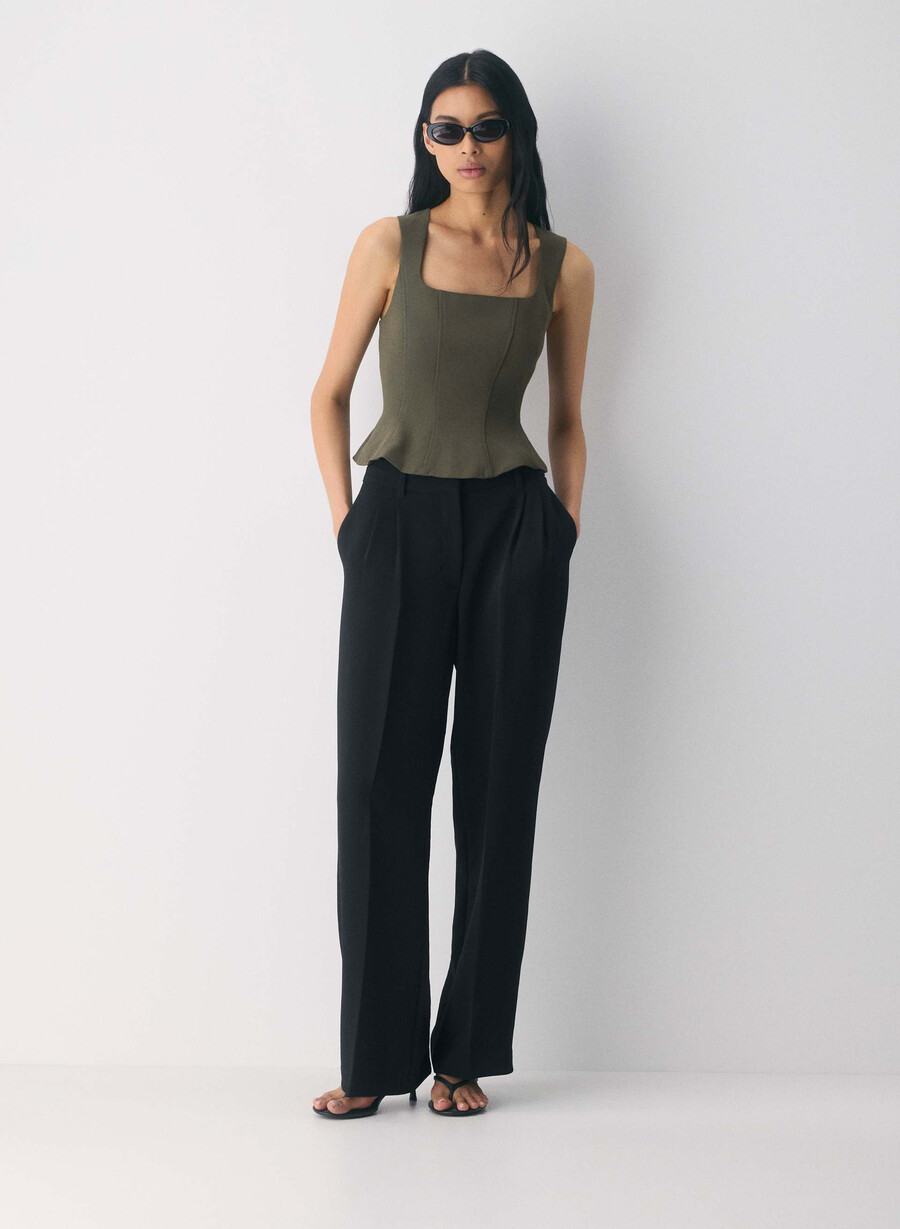 bustier rhodora - crepette dark olive