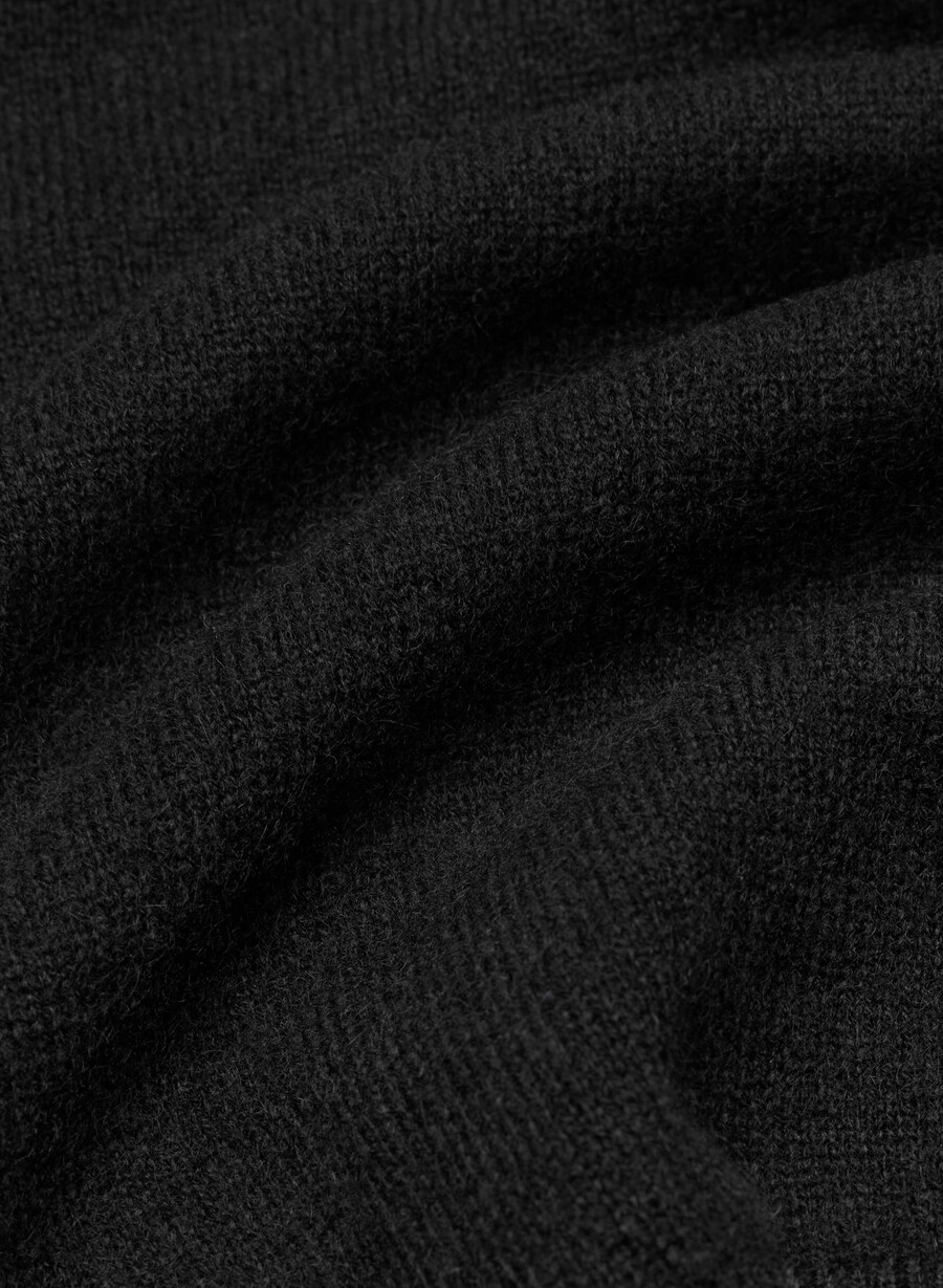 pulover polo cellini din cașmir bare negru