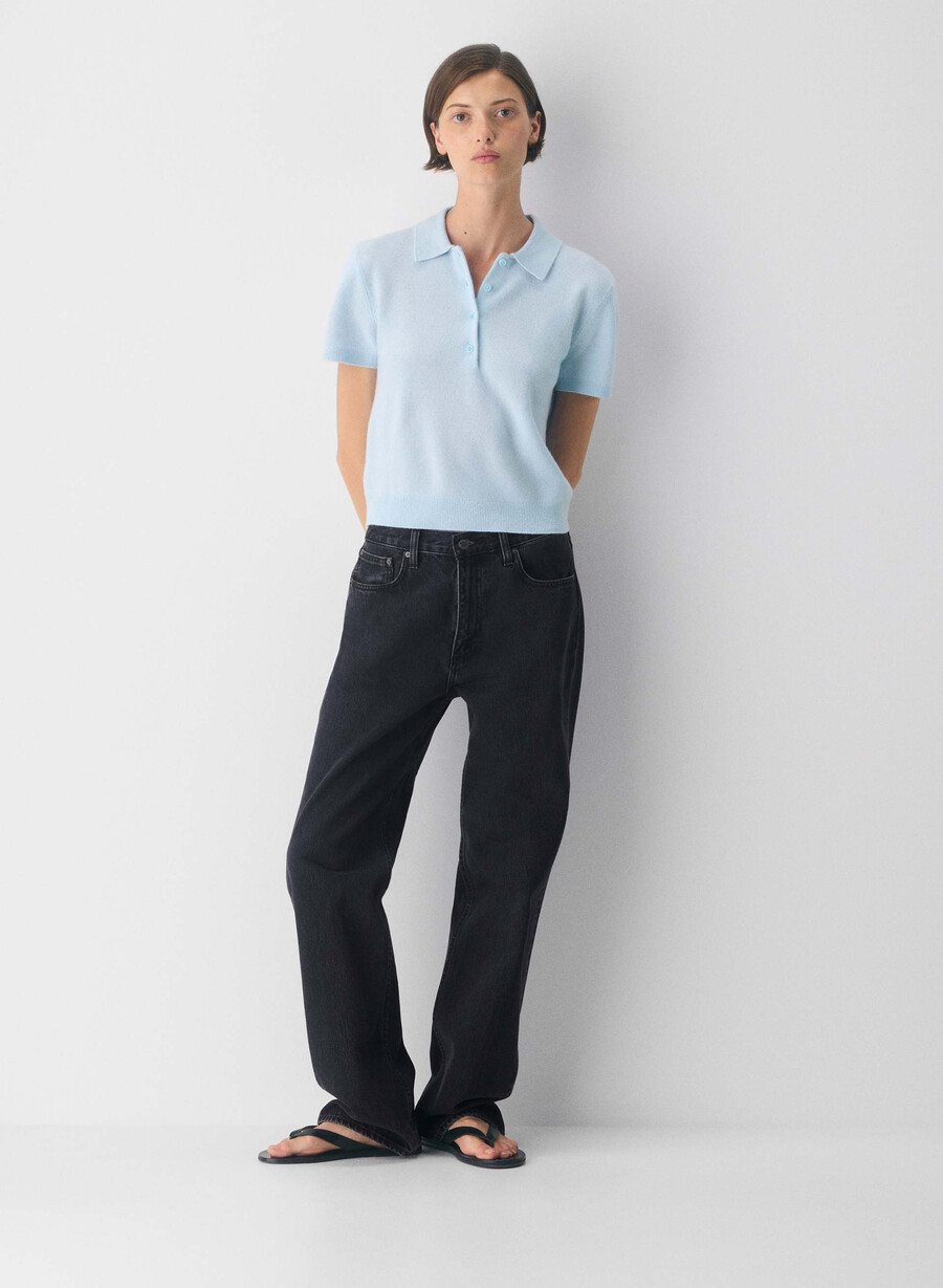 pulover cellini polo bare cashmere lmndhthr fol bwn