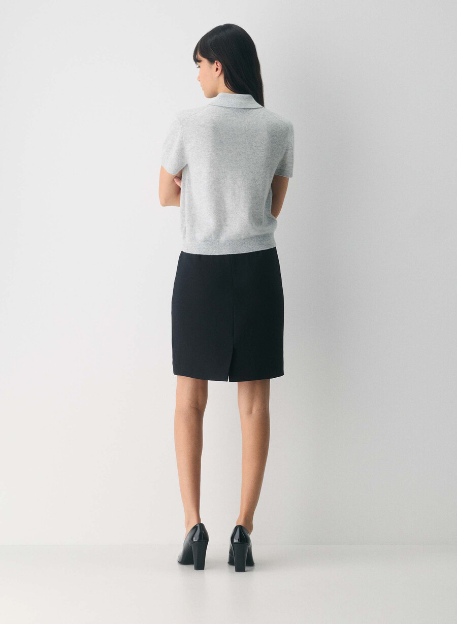 pulover polo cellini din cașmir bare heather chrome