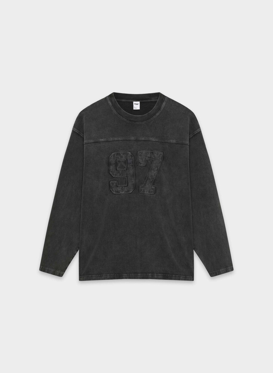 tricou cu mânecă lungă mighty cotton ramos negrualbru