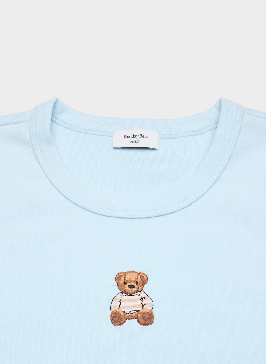 tricou besthug little ribbed icon villa blueteddy bea