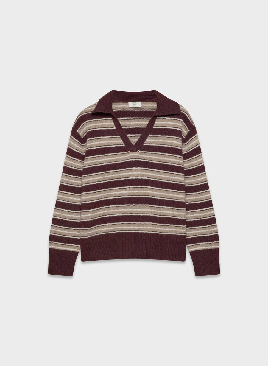 pulover polo supradimensionat din cașmir model plușat whsp alb rch m br