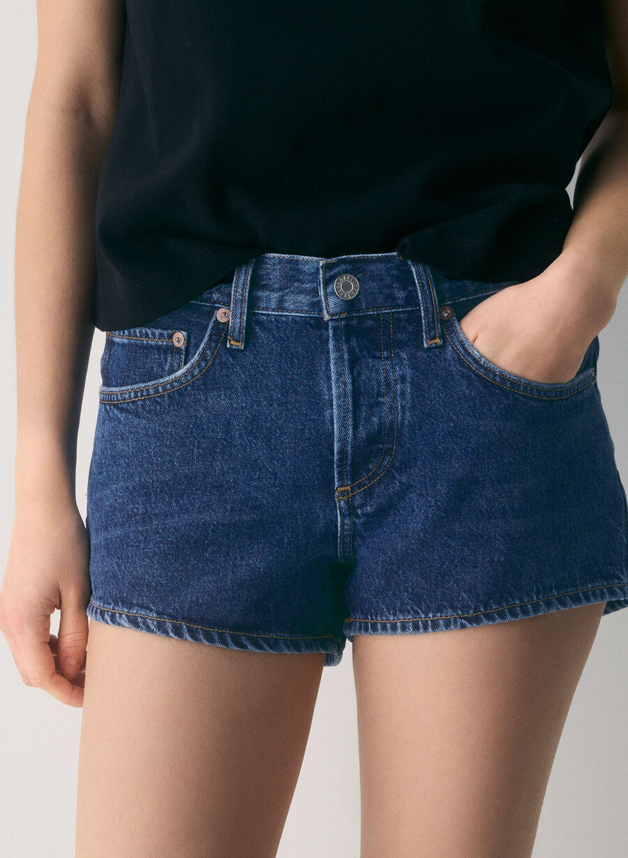 pantaloni scurți agolde cu talie joasă parker jeans enamour